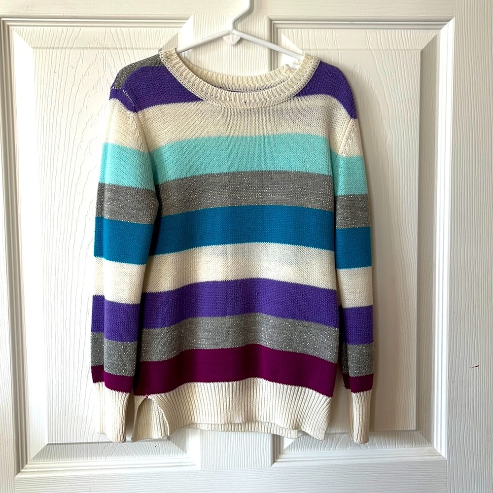 Size 5/6 - The Children’s Place Girls’ Striped Sweater